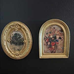 Gold Ornate Miniature Picture Frames